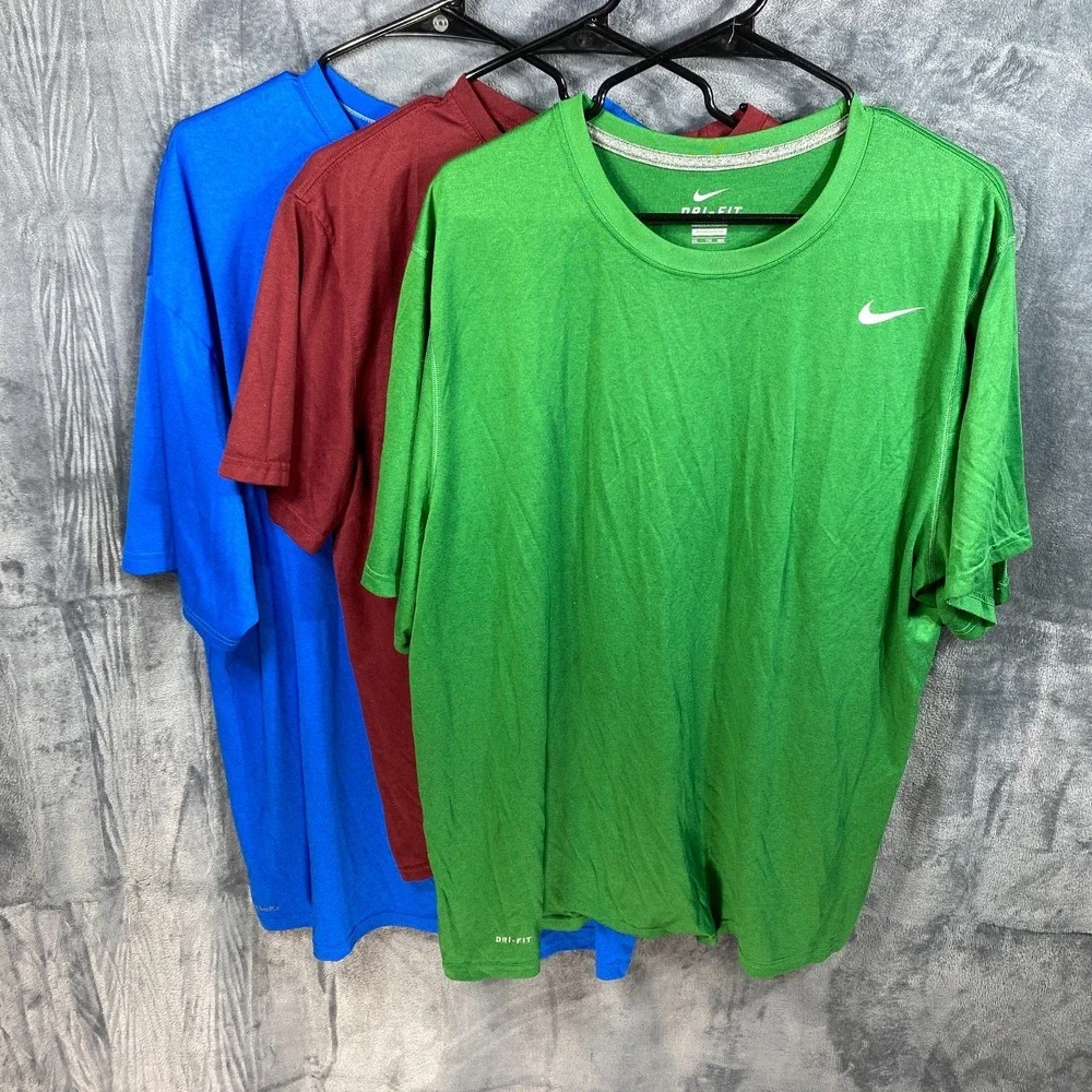 Lot Of 3 Nike Dri Fit T Shirt Mens 2XL XXL Performance Active Running Tee Gym